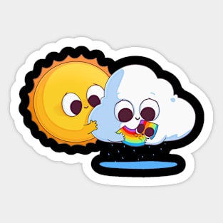 Sun Cloud Rainbow Sticker